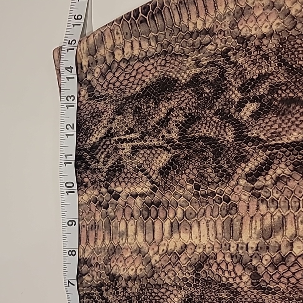 Venti6 Snake Skin Pattern Suede Skirt Mini Pink Black Large - Picture 8 of 10